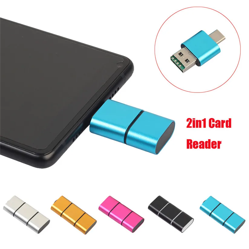 Ouhaobin картридеры OTG Type C к USB 2 0 Micro SD TF кардридер адаптер для Android телефона td0109 Прямая