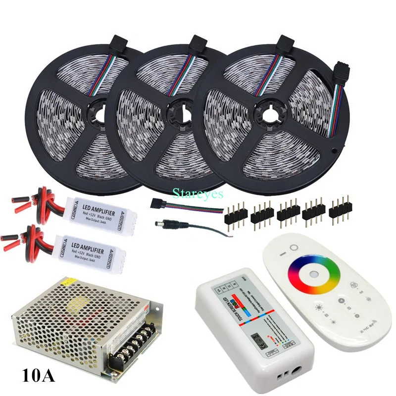 1 комплект SMD 5050 RGB RGBW 300 светодиодный 12 В IP20 IP65 водонепроницаемая светодиодная лента 5 м 10 м 15 м 20 м 25 м 30 м комплект гибких лент - Испускаемый цвет: 15M Strip kit