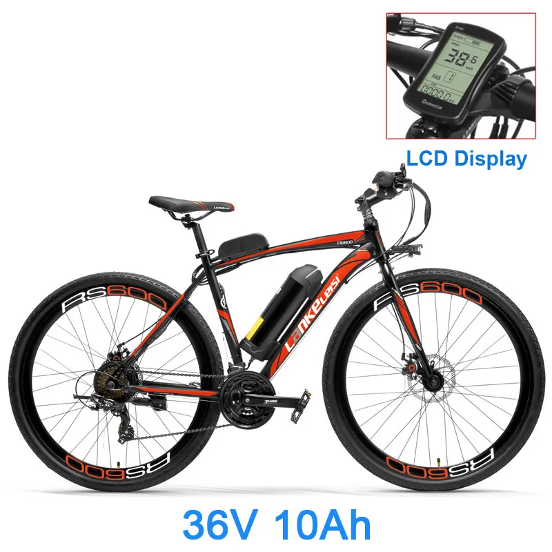 RS600 супер мощный электрический велосипед, 36 В 10Ah/15Ah/20Ah батарея E велосипед, 700C дорожный велосипед, оба дисковых тормоза, рама из алюминиевого сплава - Цвет: Red 10A LCD