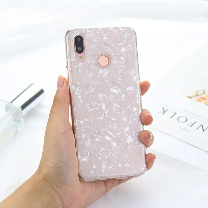 White Блестящий чехол для телефона для huawei P30 P20 Коврики 10 20 Pro Lite Honor 8A 8X10 7C 7A 7X Nova 3 3i Y9 Y7 P Smart крышка - Цвет: White