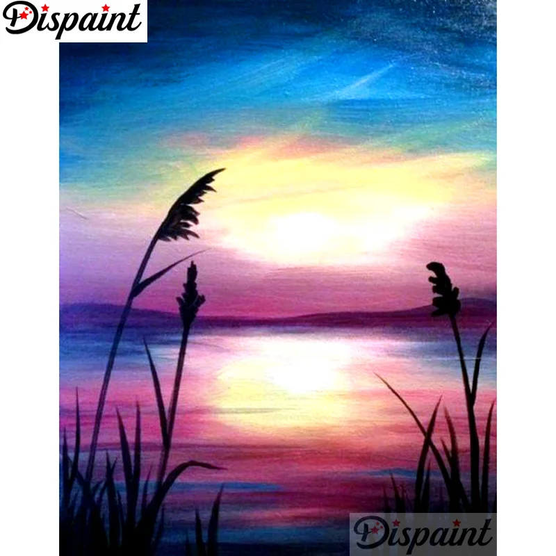 

Dispaint Full Square/Round Drill 5D DIY Diamond Painting "Dusk scenery" 3D Embroidery Cross Stitch Home Decor Gift A12844