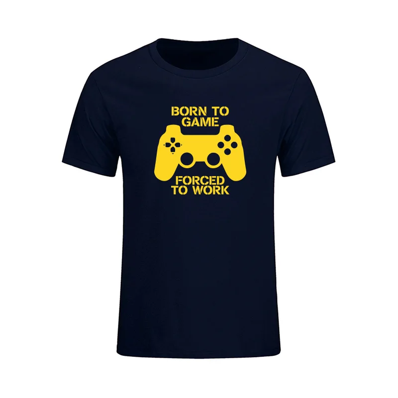 

Футболка мужская с надписью Born To Game, модная повседневная тенниска с коротким рукавом, смешные майки для геймеров, топы, лето