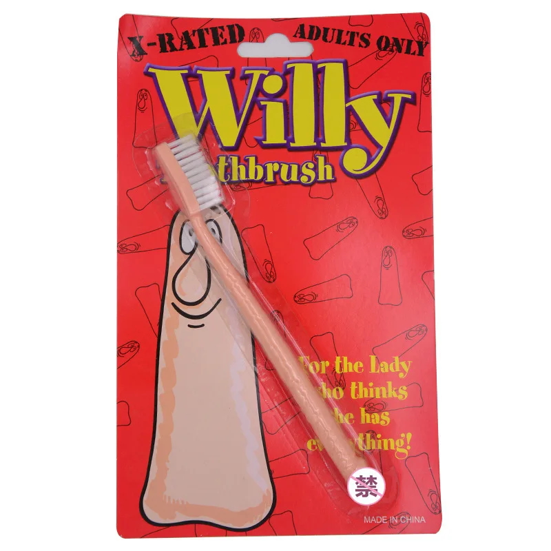 1pc Willy Toothbrush Топпер для торта, вечерние принадлежности Для холостяка, украшение торта, воздушный шар для пениса, соломинка в виде пениса, вечерние аксессуары для украшения невесты - Цвет: 1pc Willy Toothbrush