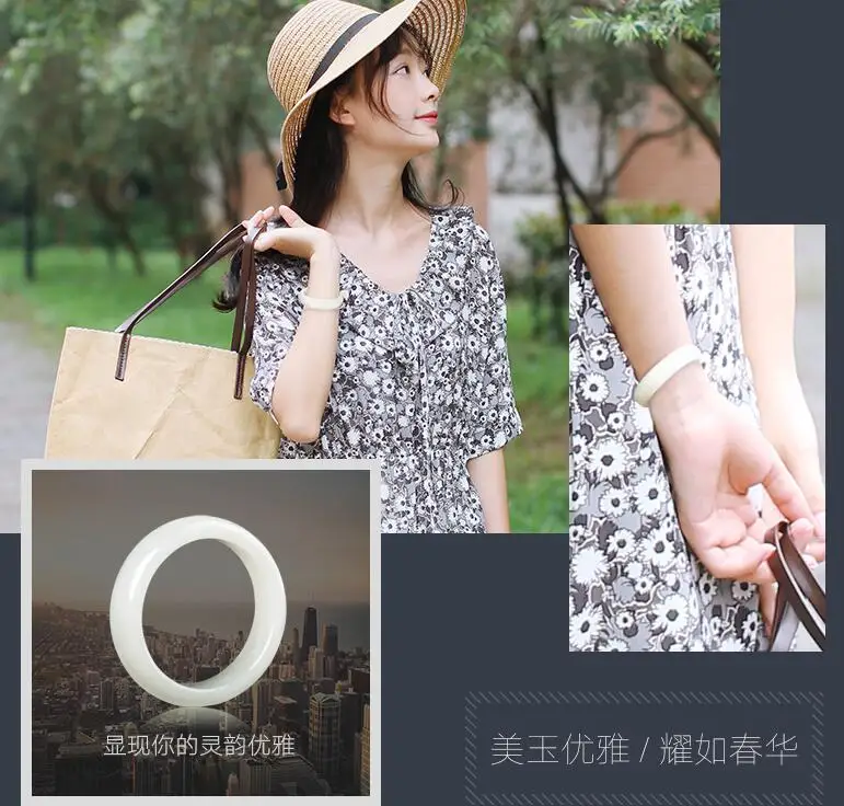Jade Bracelet Female bracelet Children's sheep fat Yu Baiyu and Tian Yushi bracelets natural genuine girl | Украшения и