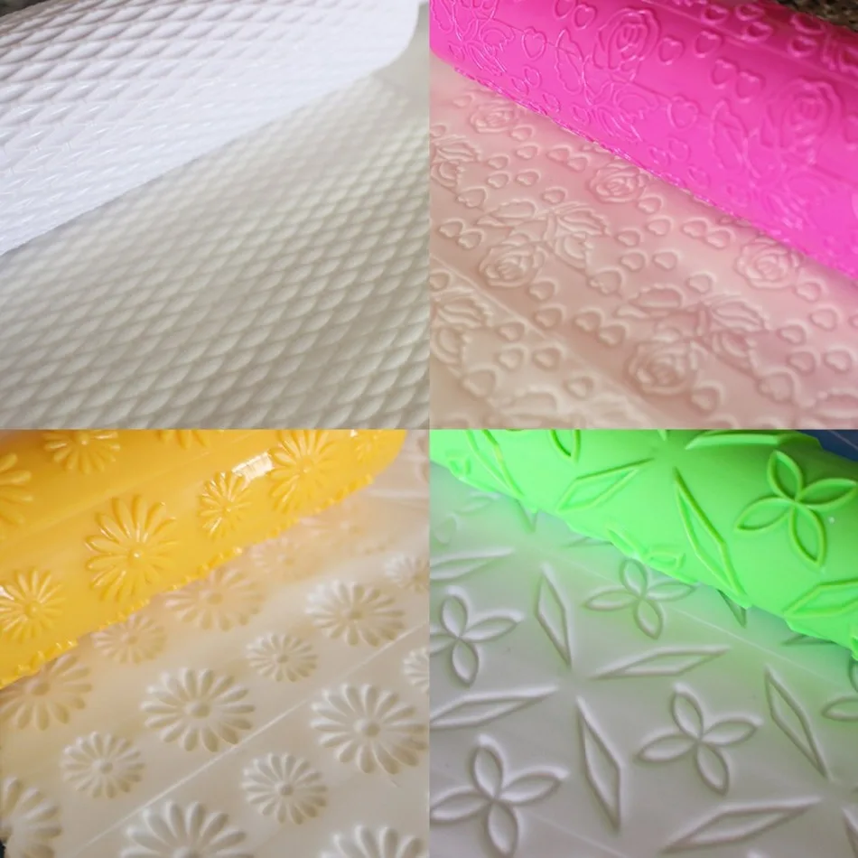 8 шт./компл. красочные пластиковые рельефные текстурированные узорчатые помадные