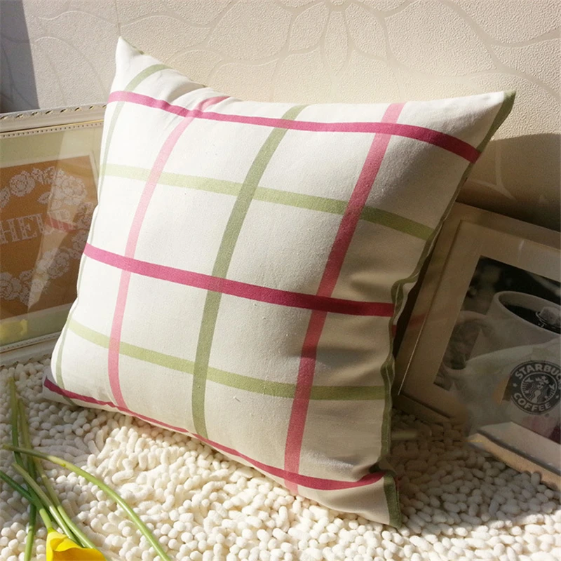 Хлопковые скатерти розовые цветы клетчатая скатерть наволочка чехол для