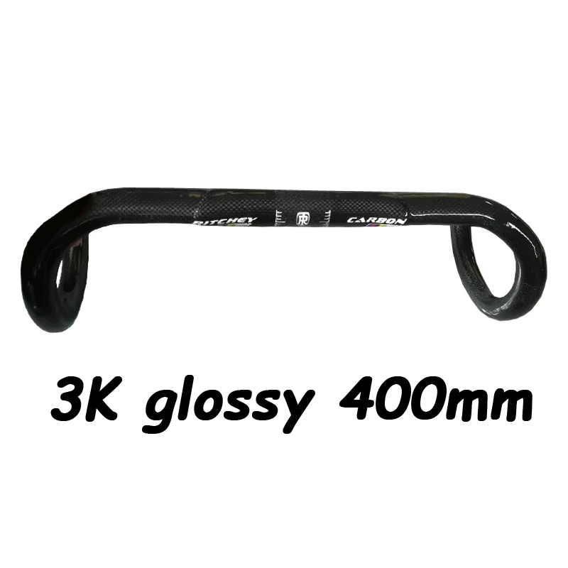 3k glossy 400mm R Горячая Распродажа езда на велосипеде, углеродный руль для шоссейного велосипеда 28,6 мм Труба из углеродистого волокна 3 k/UD матовый 400/420/440 Интегрированный руль со стволом, руль велосипеда - Цвет: 3k glossy 400mm R