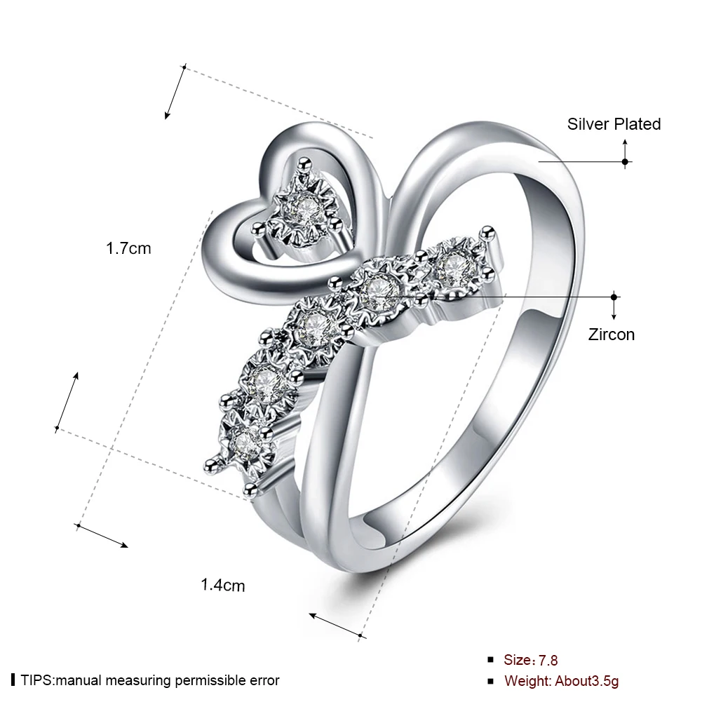 Наивысшего качества Серебряные кольца Женская мода 925 серебряные обручальные