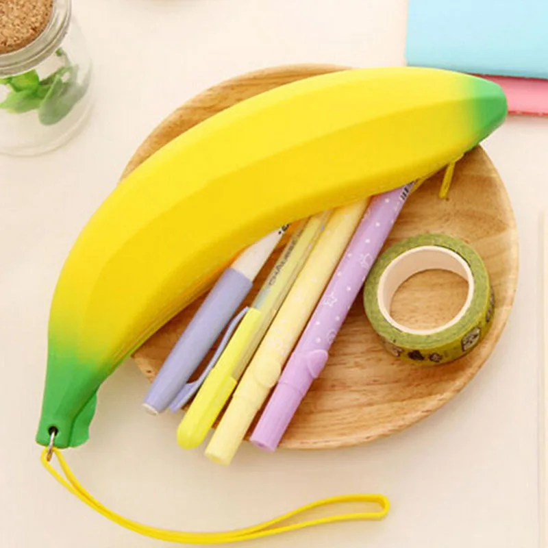 1 шт. хит продаж новинка типа &quotбанан&quot кавайный пенал для карандашей с