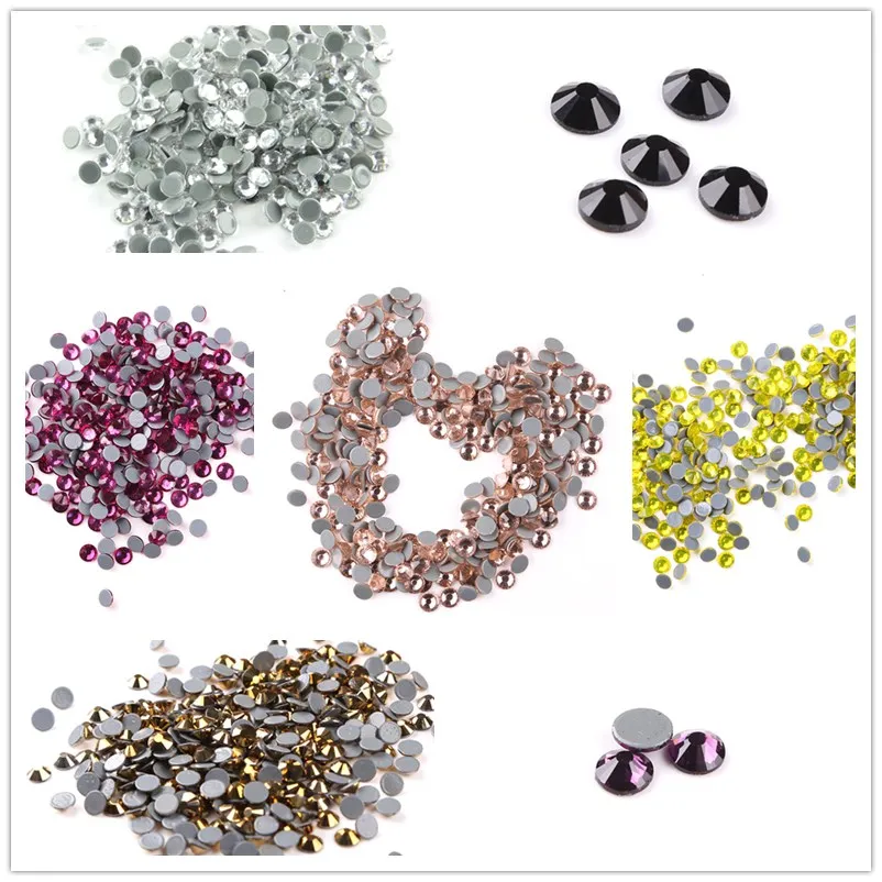 

SS10 ab/black/ multi colors 500 Gross hotfix Rhinestones flatback rhinestone crystal glass Rhinestone for telephone case decora