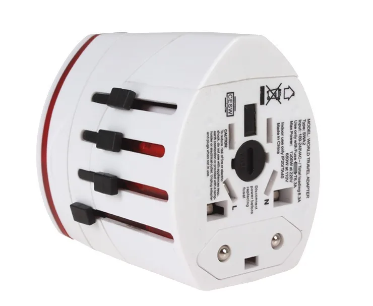 Адаптер питания Все в одном с 2 USB портами универсальное зарядное устройство для