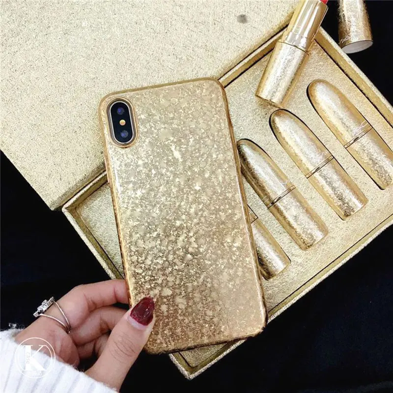 Чехол для телефона Boucho Bling Shining Powder с блестками iphone X чехлы Apple 6 6s 7 8 Plus простая