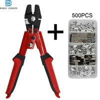 easy catch high carbon steel fishing pliers tool kit fish terminal crimpers for fishing line with crimper sleeves