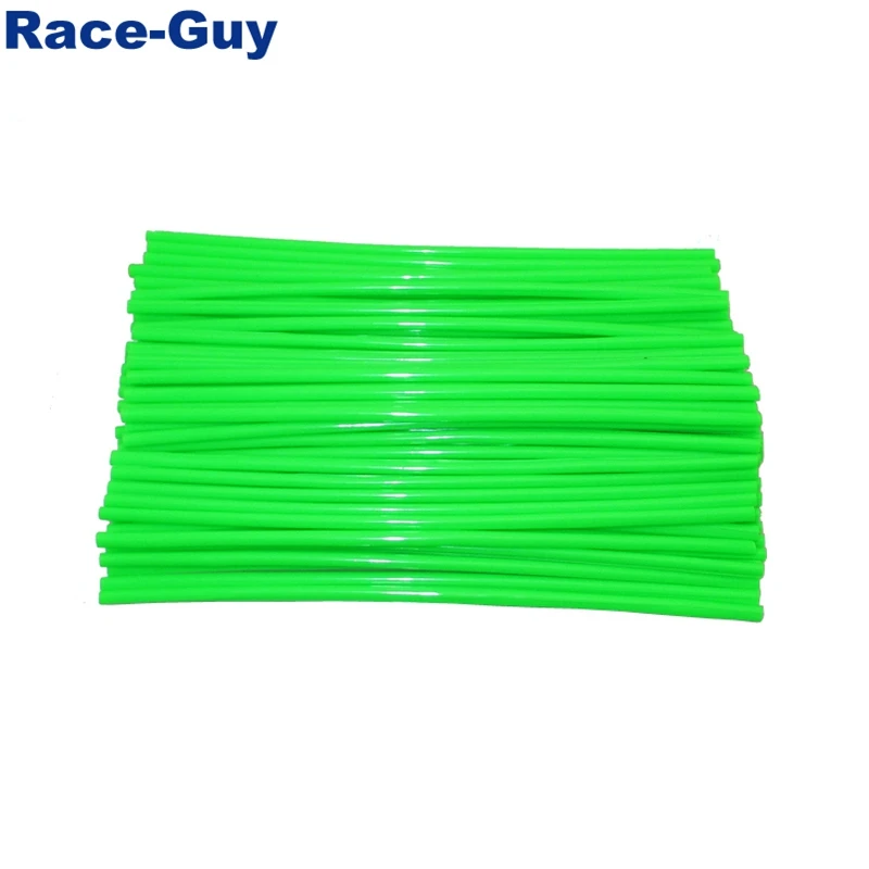 Green Spoke Skins Covers Wheel Rim Guard Wraps For Yamaha YZ TTR TW WR Honda CRF CR XR XL Pit Dirt Bike |
