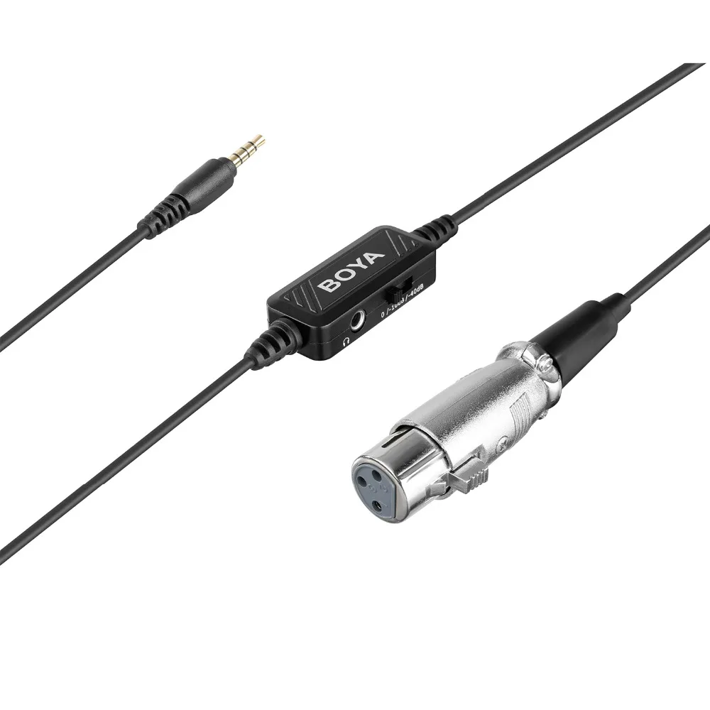 BOYA BY BCA6 3 5 мм к XLR вход микрофонный кабель адаптер со встроенным предусилителем