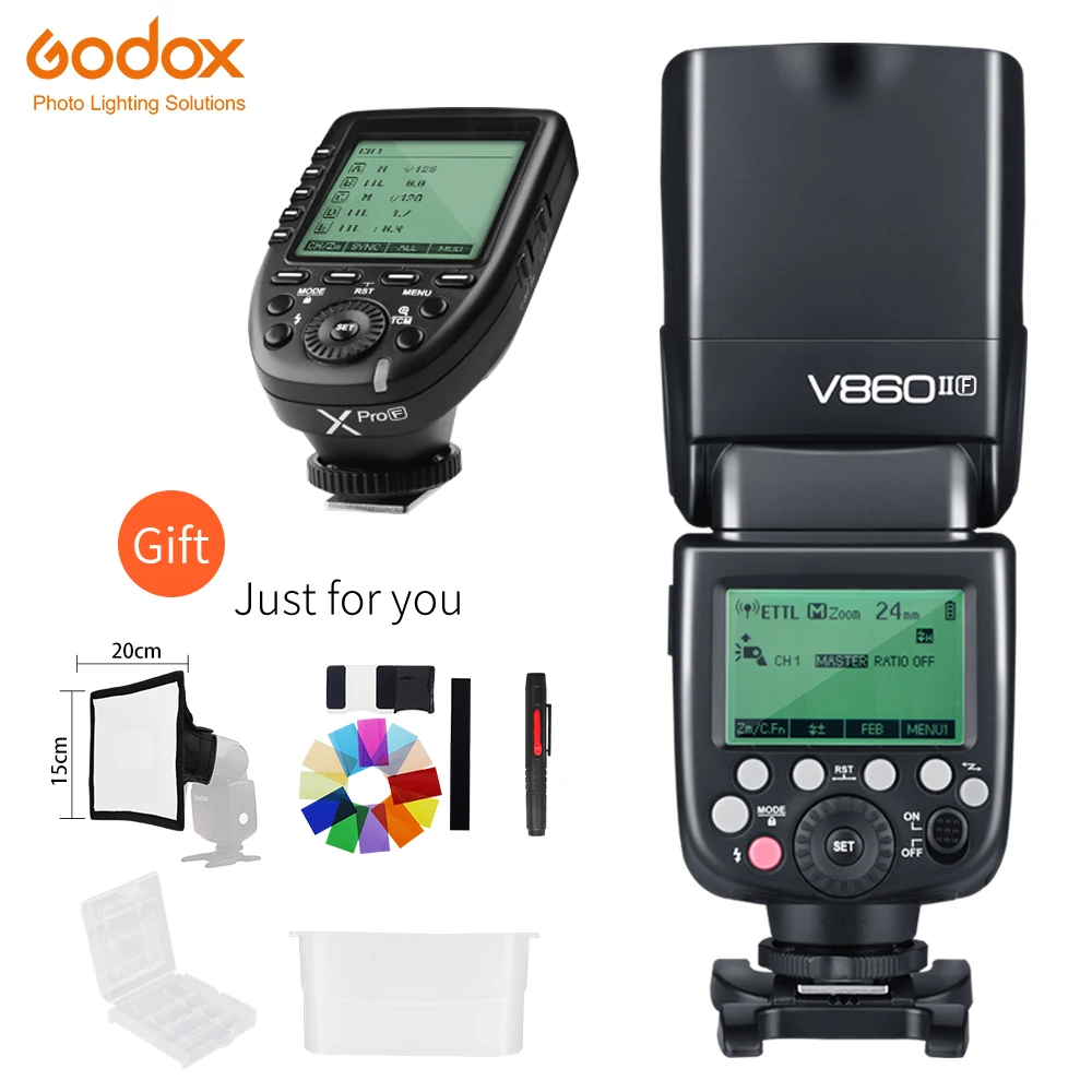 Godox литий-ионный аккумулятор для Fujifilm Высокоскоростная синхронизация 1/8000s TTL GN60 2