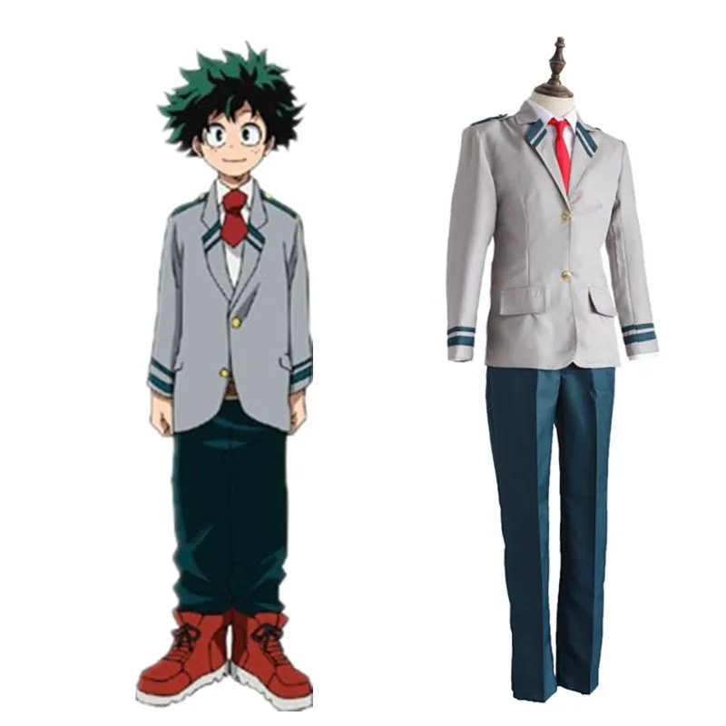 Izuku midoriya маскарадные костюмы школьная форма японского аниме мой герой Академии одежда для костюмированной игры(топ+ pante+ галстук