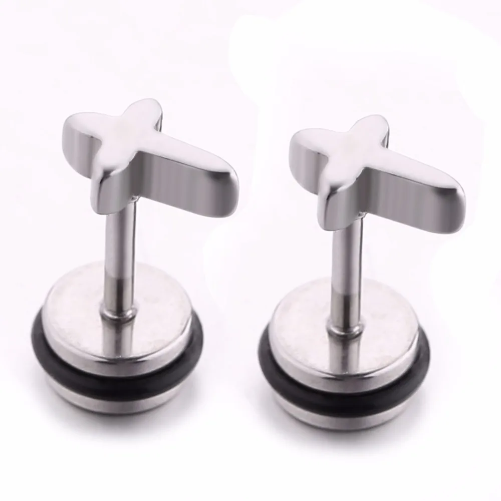 Серьги гвоздики серебряные в стиле унисекс Ювелирные Украшения Для Пирсинга