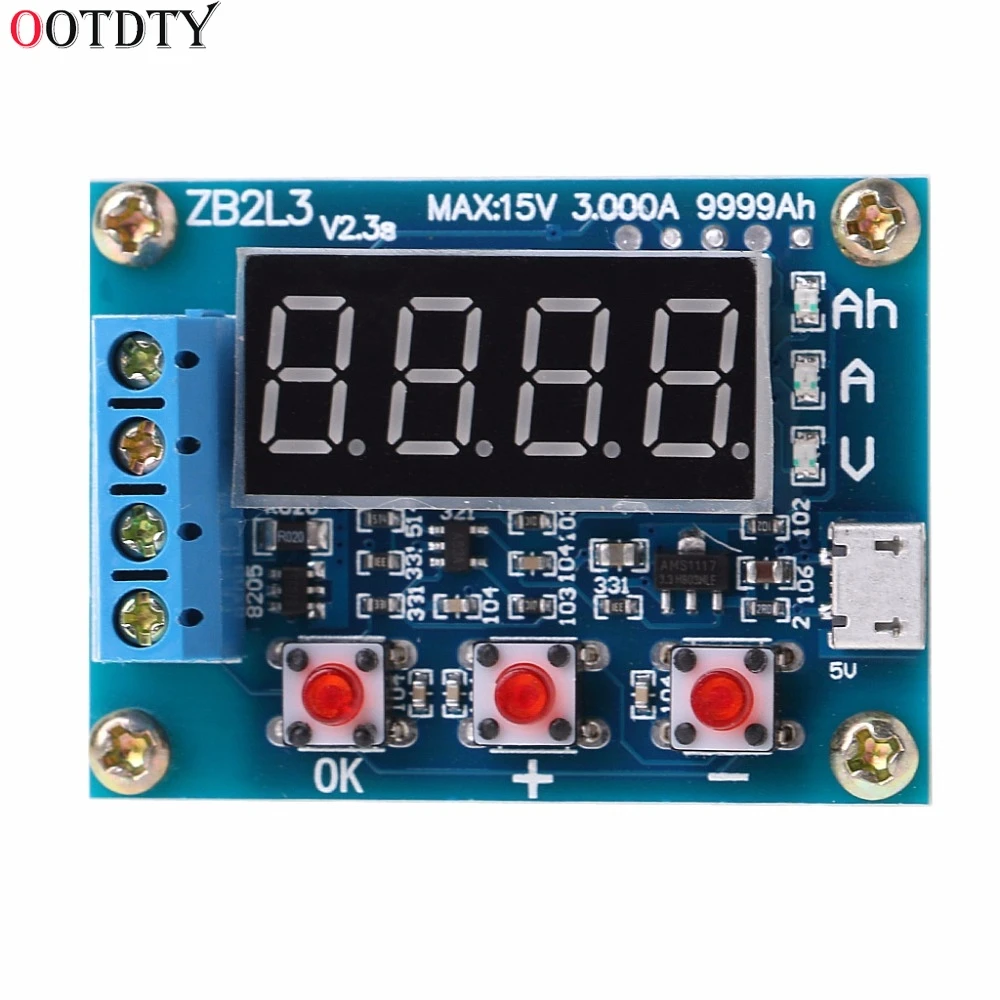 ZB2L3 литий ионный свинцово кислотная измеритель емкости аккумулятора разряда