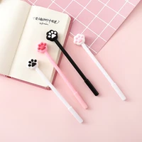32 pcslot cute cat paw gel pen lovely pink heart 0 5mm signature pen escolar papelaria school office supply promotional gift