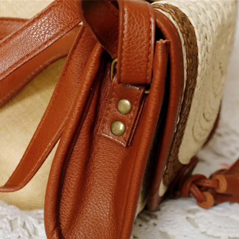 Женские пляжные сумки ручной работы летняя соломенная трикотажная сумка через