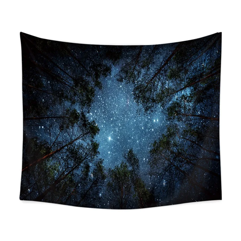 4 4 размера лес звездное небо настенный гобелен подвесной полиэстер настенная декоративная скатерть йога коврик покрывало для гостиной тканые - Цвет: 4