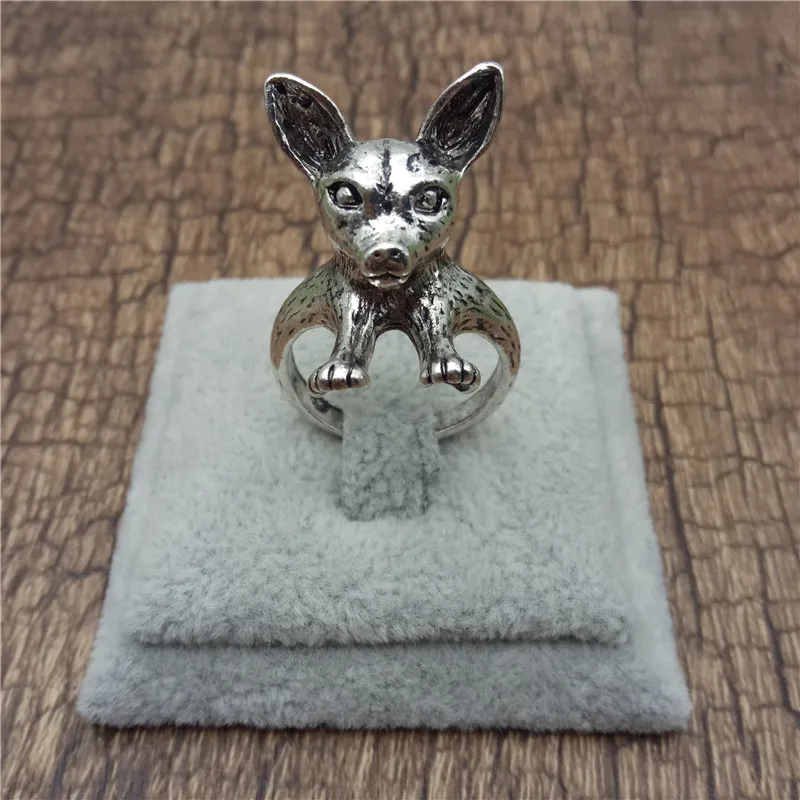 

Elfin Новая Винтажная Ретро Регулируемая кольца «Чихуахуа» высококачественное кольцо для чихуахуа для женщин модные драгоценности