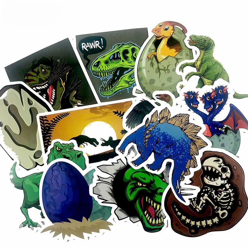 50Pcs/Jurassic Super Cute Dinosaur ForRefrigerator Washing Machine Computer TV Laptop Skateboard Guitar Game | Игрушки и хобби