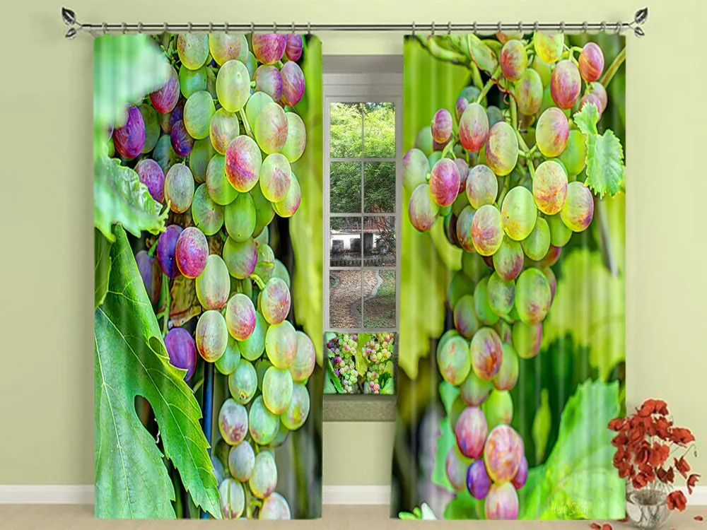 

Photo of Grape Tree 3D Curtains Sunshade Window Curtains Custom-made Size