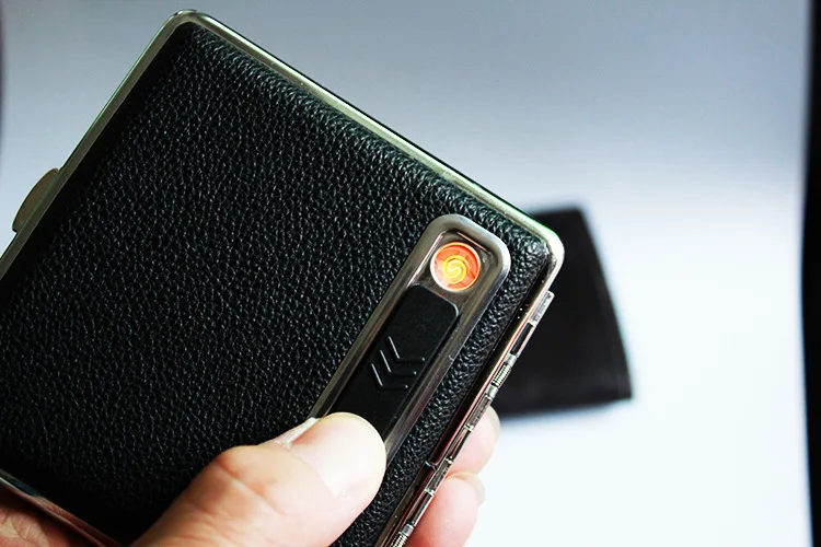 16 сигарет коробка USB чехол для сигарет с прикуривателем Упаковка: Подарочная коробка