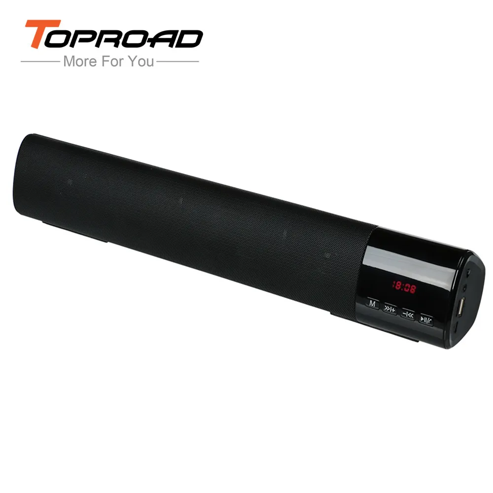 TOPROAD беспроводной Саундбар 10 Вт Bluetooth динамик двойной бас 3D объемный музыкальный