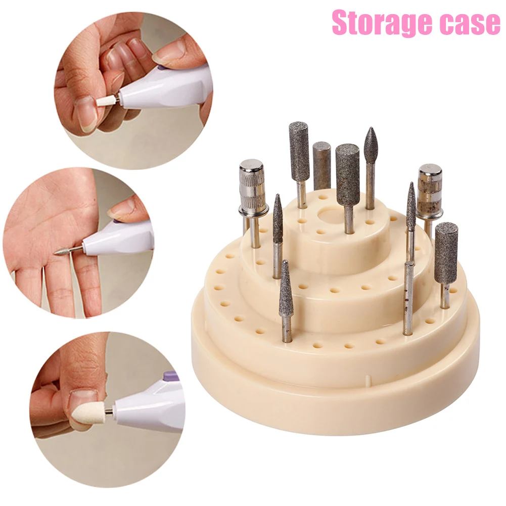 48 Holes Nail Drills Bit Holder Stand Display Grinding Head Storage Box Rack Manicure Tool OR88 | Красота и здоровье