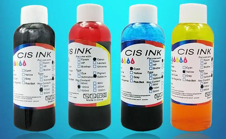 4 цвета цифровые чернила для торта DIY tabnab съедобные струйного принтера Canon/HP/EPSON |