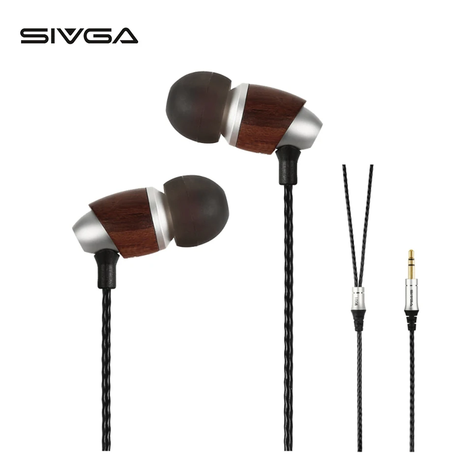SIVGA M001 деревянные поршневые наушники-вкладыши спортивные наушники HiFi стерео
