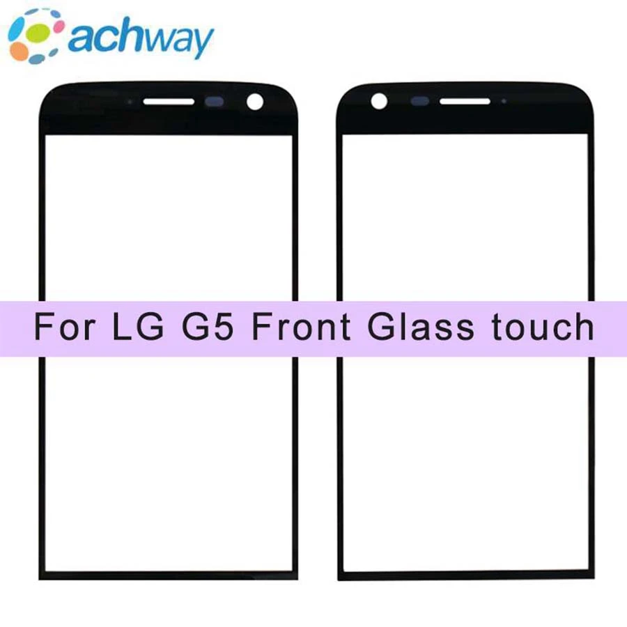 Черный Новый внешний экран для LG G5 H850 передняя панель ЖК экрана внешнее стекло