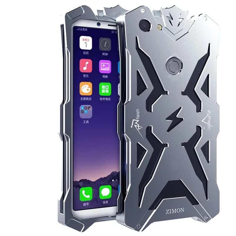 

Zimon Armor Shockproof Metal Back Cover For Oppo A51 A77 Aluminium Anti-knock Outdoor Powerful Phone Cases