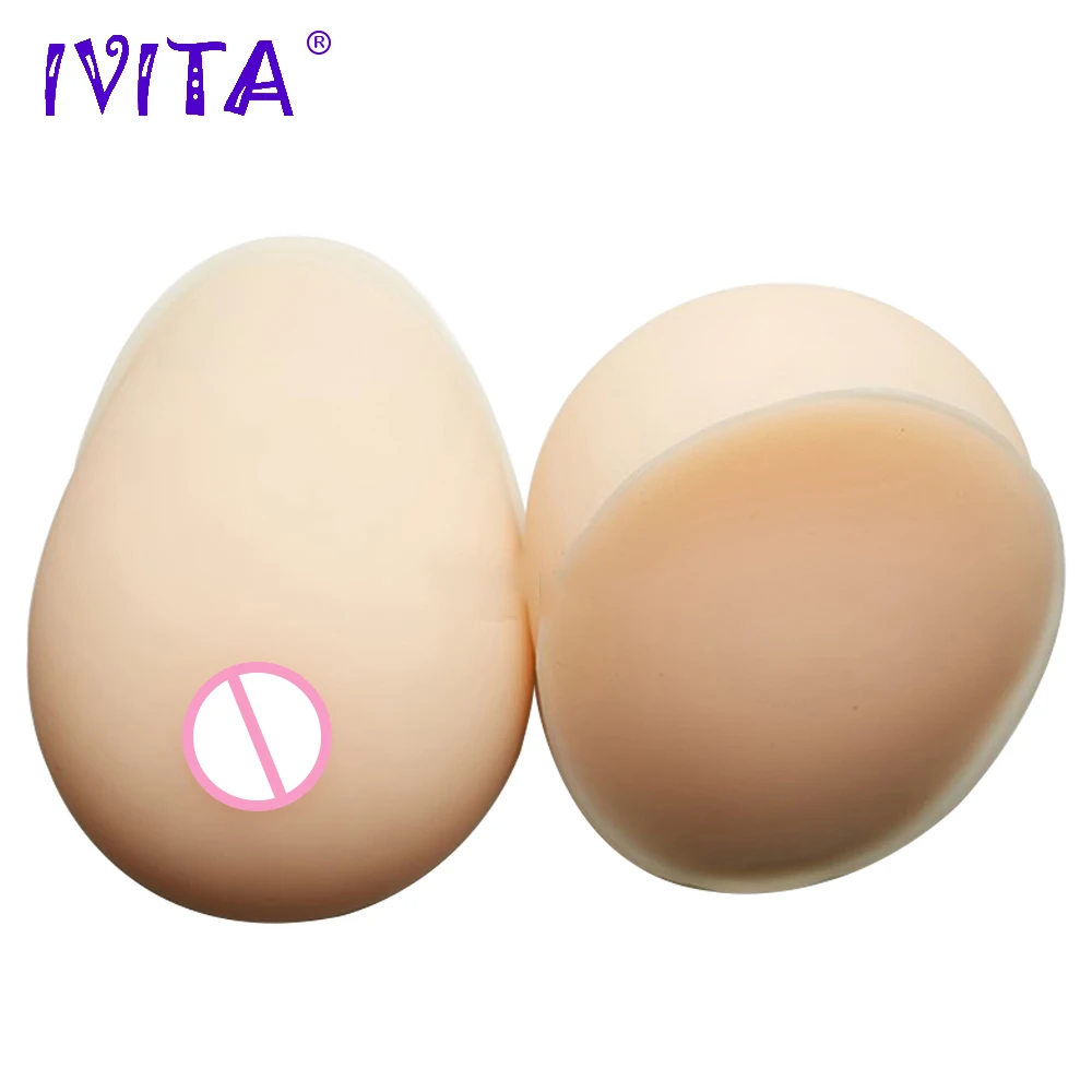 IVITA 3200 г белые силиконовые формы груди Ложные для трансвеститов транссексуал