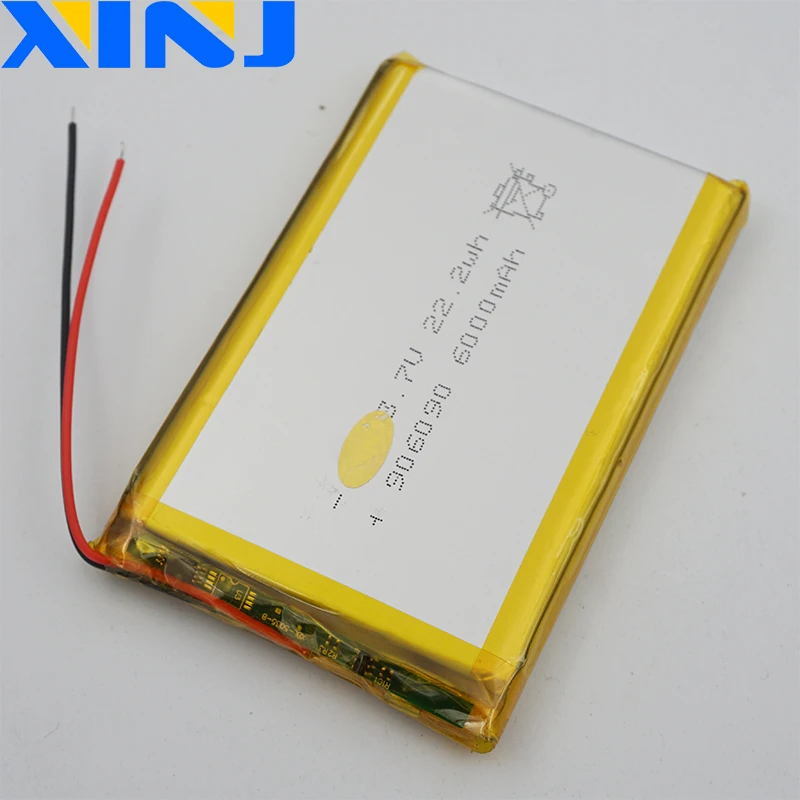 XINJ 3 7 В 6000 мАч литий полимерный аккумулятор lipo cell 906090 для GPS PSP PS5 ipod PAD MID