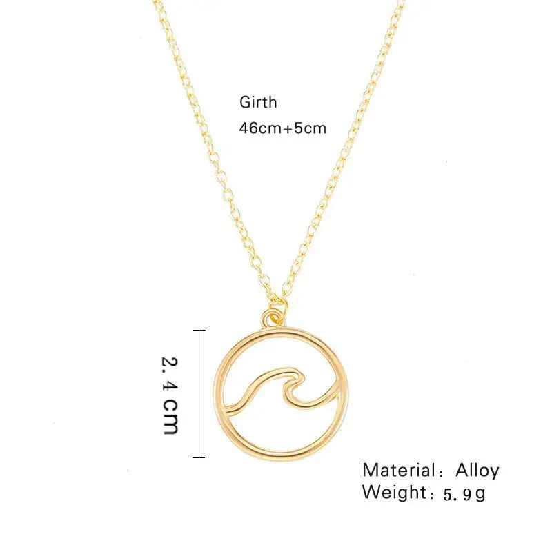 Модное ожерелье ISINYEE с кулоном в виде волны для женщин и девушек колье вечерние