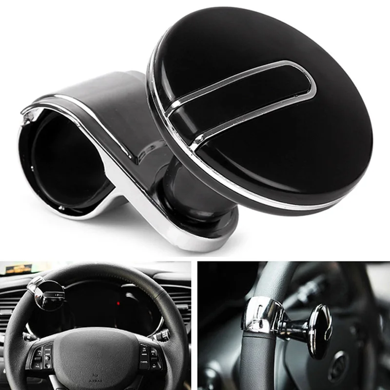

JX-LCLYL Universal Car Truck Steering Wheel Spinner Power Handle Knob Ball Black