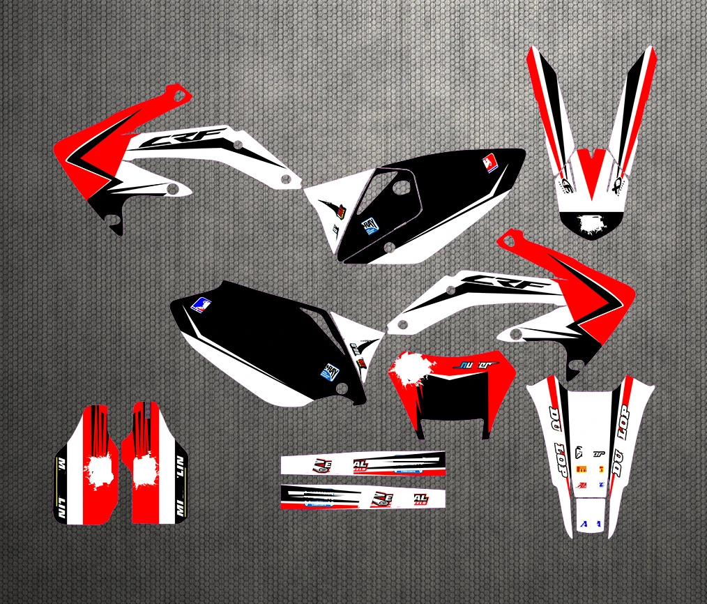 05 12 CRF450X Бесплатные настраиваемые наклейки для мотоциклов Набор наклеек наклейка