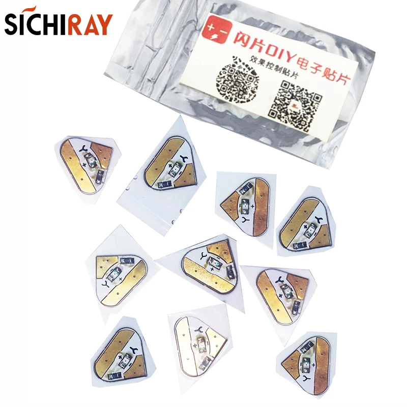 

12 pcs Electronic Flash Color LED Paster Children's DIY Manual Painting Materials Educational Toys For Handmade Card Stikers