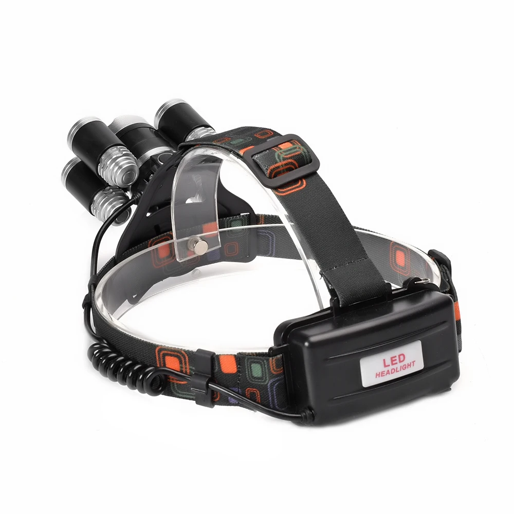 Светодиодный водонепроницаемый Головной фонарь WANTYE 12000 лм XML T6 + 4R5 4 режима