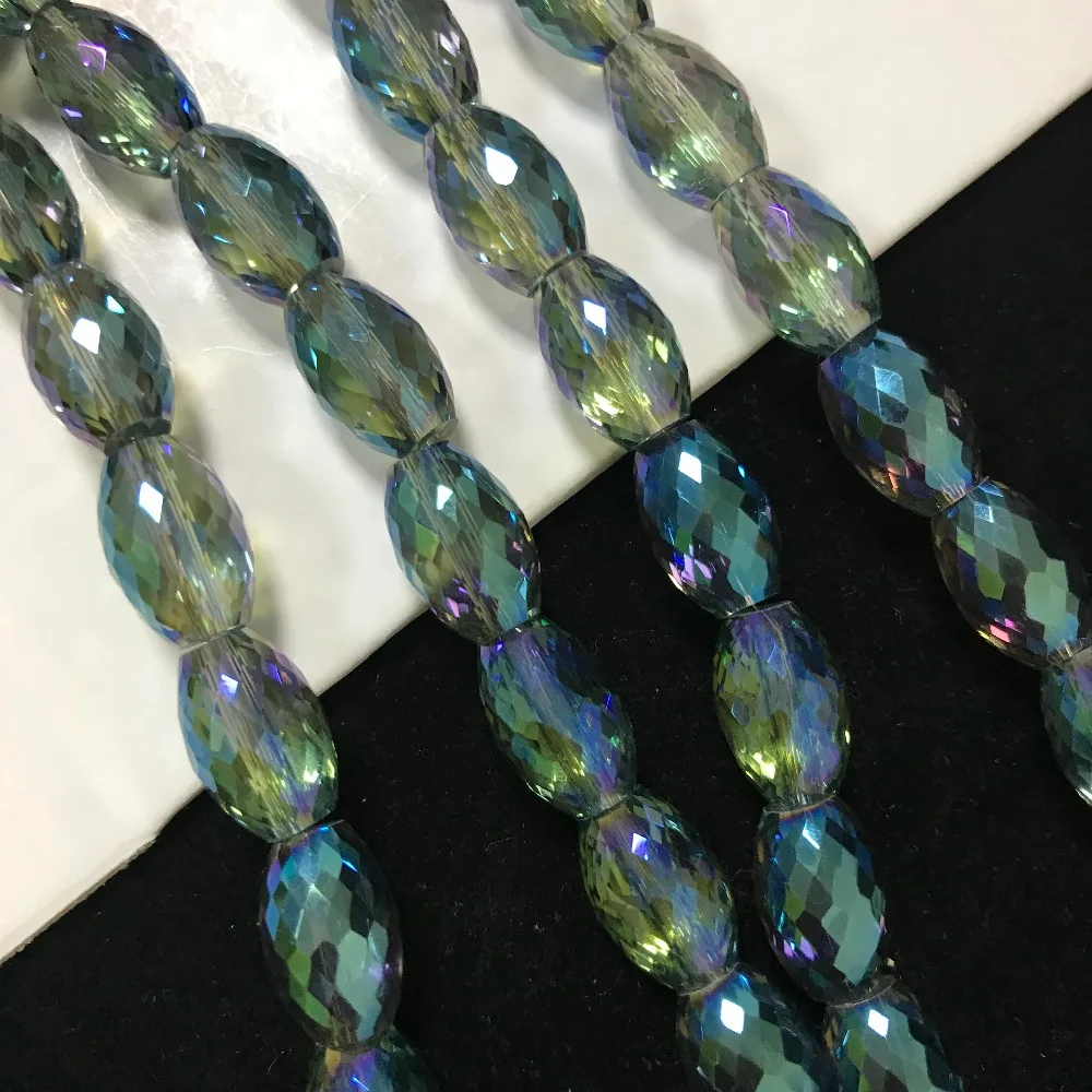 50pcs 8x12mm Drum Drop Bicone Austria Crystal beads Charm loose spacer Beads DIY Earrings necklace hadicraft bracelet jewelry | Дом и сад