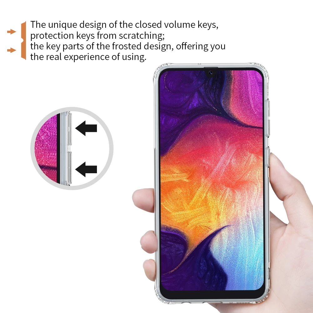 Чехол из ТПУ для Samsung Galaxy A50 A50S A30S Nillkin Nature прозрачный мягкий силиконовый чехол |
