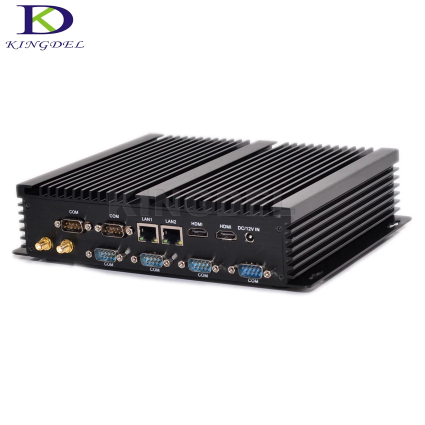 

Kingdel Fanless Industrial Mini PC i7 4500U 4600U Barebone Mini PC i7 Windows 10 ITX Computer 2 LAN 2 HDMI 6 COM 8 USB Nettop