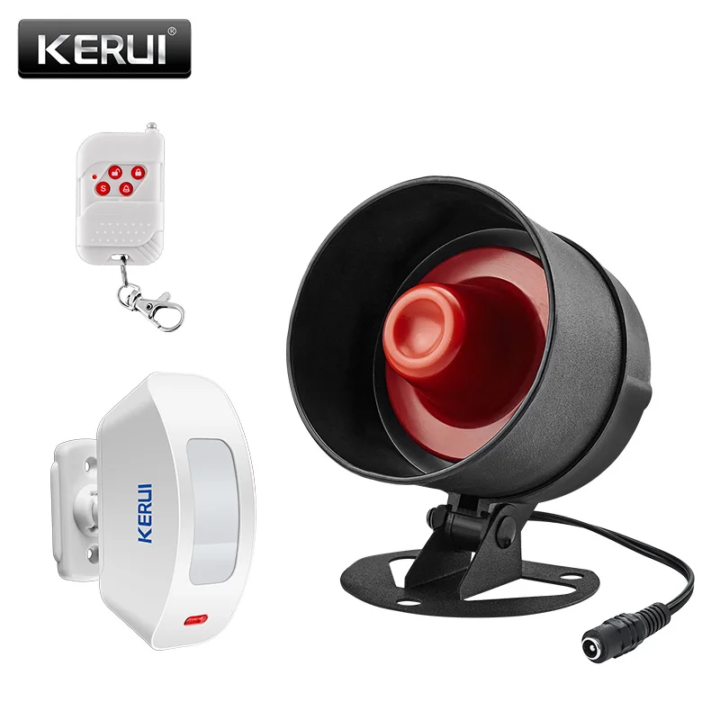 kit 4 KERUI DIY 100 дБ беспроводная локальная сигнализация системы безопасности домашняя сирена спикер охранная инфракрасная сигнализация детектор датчик двери комплект сигнализации - Цвет: kit 4