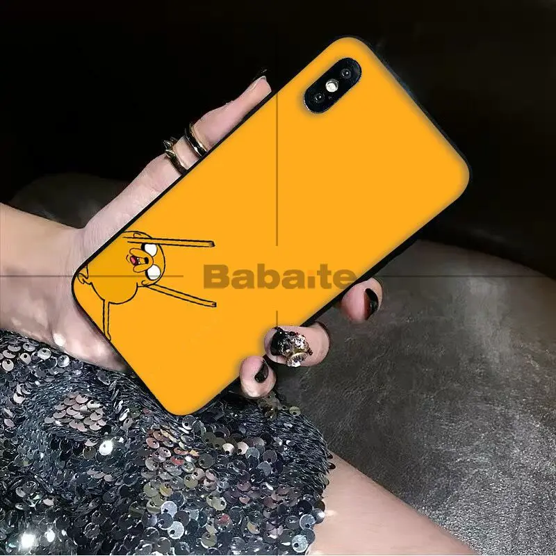 Чехол для телефона Babaite adventure time funny anime cartoon черный мягкий чехол Apple iPhone 8 7 6 6S Plus X XS