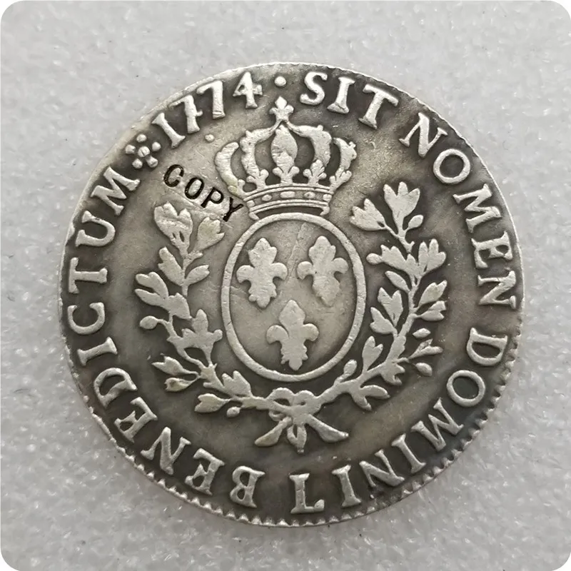 Франция-Луи XV 1 Ecu 1774 л (Bayonne) копия монеты памятные монеты-Реплика медаль