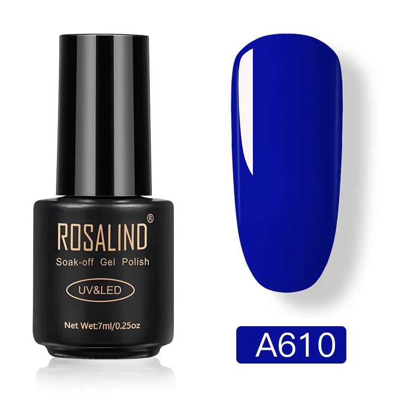 RAA610 ROSALIND Гель-лак Гибридный неоновый Гель-лак для ногтей Набор для маникюра Полупостоянный УФ светодиодный праймер верхнее покрытие ногтей художественный Гель-лак для ногтей - Цвет: RAA610